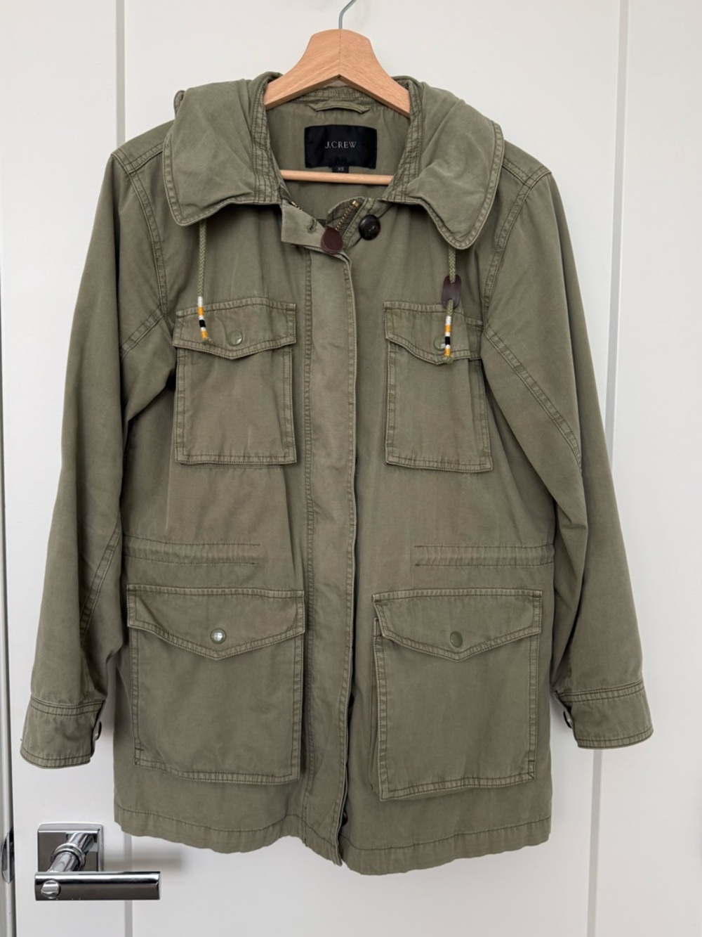 Classic 2010s J Crew Green Utility Jacket, Size XS